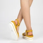 Sandale Dama cu Platforma WT58 Yellow Mei