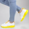 Pantofi Sport Dama YQ50 White-yellow Mei