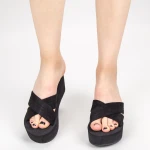 Papuci Dama cu Platforma NX3 Black Mei