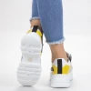 Pantofi Sport Dama YKQ203 White-Yellow Mei