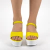 Sandale Dama Cu Platforma CZMY2 Yellow Mei