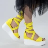 Sandale Dama cu Platforma GY6 Yellow Mei