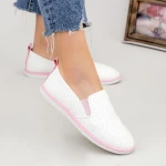 Pantofi Casual Dama D712 White-Pink Se7en