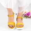 Sandale Dama cu Platforma YL7 Yellow Mei