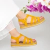 Sandale Dama cu Platforma WT007 Yellow Mei