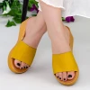 Papuci cu Platforma ZX1 Yellow Mei