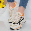 Pantofi Sport Dama LGDL2 White-Orange Mei