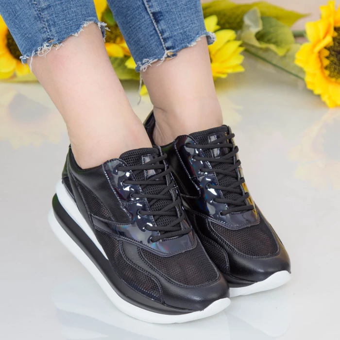 Pantofi Sport Dama cu Platforma SZ255 Black Mei