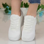 Pantofi Sport Dama cu Platforma YL05 White Mei