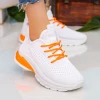 Pantofi Sport Dama 23-56 White-Orange Se7en