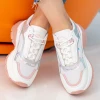 Pantofi Sport Dama cu Platforma 23-52 White-Pink Se7en