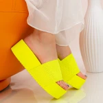 Papuci Dama cu Platforma PM40 Yellow Small Swan