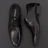 Pantofi Barbati din piele naturala QF576-K52 Black Mei