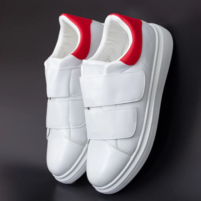 Pantofi Sport Barbati B83 White-Red Mei