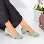 Pantofi cu Toc 063-5A Verde Hebe