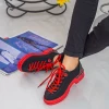 Pantofi Casual Dama MX155 Black-Red Mei