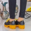 Pantofi Casual Dama ZP1972 Black-Yellow Mei