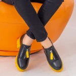 Pantofi Casual Dama ZP1976 Black-Yellow Mei