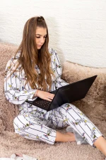 Pijama Dama 5624 Alb Fashion