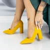 Pantofi cu Toc gros TY6 Yellow Mei