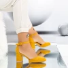 Pantofi cu Toc gros XD120C Yellow Mei