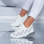 Pantofi Sport Dama LGFL1 White-Grey » MeiMei.Ro