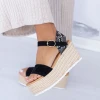 Sandale Dama cu Platforma FS51 Negru Mei