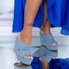 Papuci Dama cu Platforma FS39 Albastru Mei