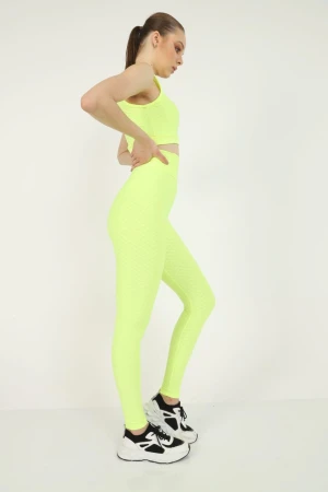 Compleu Dama modelator - colanti si maiou - MYT05 Verde Fluorescent Fashion