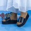 Papuci Dama cu Platforma X3 Negru Mei