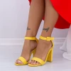 Sandale Dama cu Toc gros XKK165A Yellow Mei