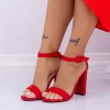 Sandale Dama cu Toc gros XKK165A Red Mei