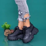 Pantofi Sport Dama cu Platforma WLGH75 Negru Mei