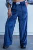Pantaloni Dama P100 Albastru Inchis Fashion