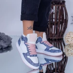 Pantofi Sport Dama JK15 Alb-Albastru-Roz Fashion