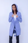 Cardigan Dama QF6315-1 Albastru Fashion