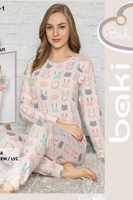 Pijama Dama 1002-1 Bej Fashion