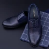 Pantofi Barbati din piele naturala Y053A-08F Albastru inchis Mei