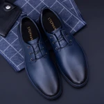 Pantofi Barbati din piele naturala KL6805 Blue » MeiMei.Ro