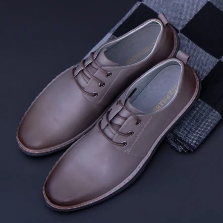 Pantofi Barbati din piele naturala KL6805 Grey » MeiMei.Ro