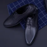 Pantofi Barbati din piele naturala QF576-K51 Black » MeiMei.Ro