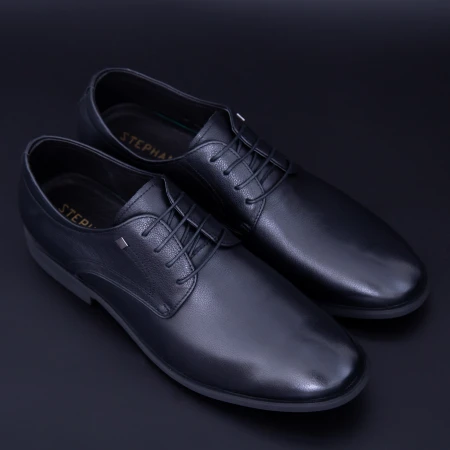 Pantofi Barbati din piele naturala K3505 Black » MeiMei.Ro