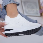 Pantofi Sport Dama cu Platforma KDN5 White » MeiMei.Ro
