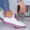 Pantofi Sport Dama 927 Alb-Roz Fashion