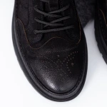 Pantofi Barbati din piele naturala B8052 Negru F.Gerardo