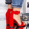 Sandale Dama cu Toc gros XKK161A Red Mei